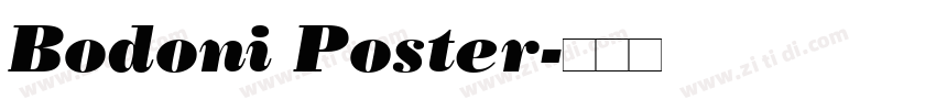 Bodoni Poster字体转换